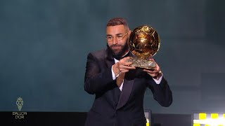 Karim Benzema wins Ballon dOr 2022  FULL SCENE [upl. by Ines]