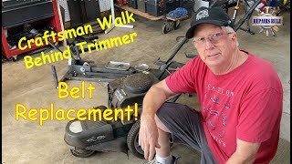 I replace a belt on my Craftsman Model 917773701 Walk Behind String Trimmer [upl. by Lebam696]