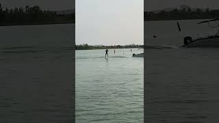 Nonpowered hydrofoil board or Da Huaibei is a good free boat wave foot hydrofoil [upl. by Enogitna613]