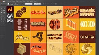 Tipografi Yazı Tasarımları Yapıyoruz  Adobe illustrator dersleri [upl. by Maye]