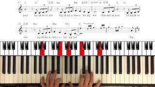 Himmel på jord Advanced piano tutorial joerundpiano 2015 [upl. by Ahsekel]