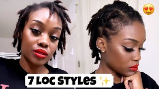 7 Ways To Style Short Starter Locs Quick and Easy [upl. by Normalie270]