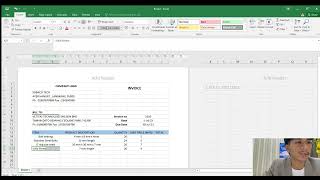 How to make invoice in Microsoft Excel CSC098 Community Service [upl. by Atnicaj607]