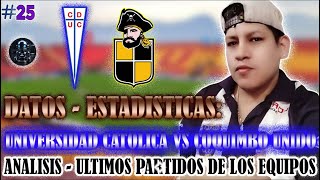 Revisamos datos análisis y estadísticas del partido Universidad Católica vs Coquimbo Unido 2024 [upl. by Phare]