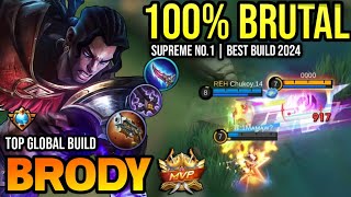 BRODY BEST BUILD 2024  TOP GLOBAL BRODY GAMEPLAY  MOBILE LEGENDS✓ [upl. by Akeimahs]