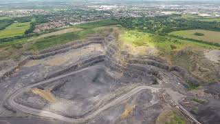 An aerial view of Roadstone Quarry in Tallaght Dublin Ireland [upl. by Hukill205]