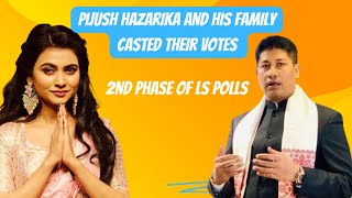 Minister Pijush Hazarika and his family members casted their votes at Ahatguri  LS Election [upl. by Dunlavy987]