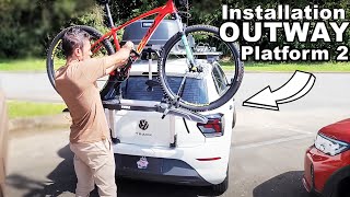 Rack Installation Thule Outway Platform 2 Trunk Mount Bike Rack  Thule 993005 [upl. by Aramaj]