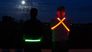 LED Reflective Belt by Illumiseen Be Safe and Seen in The Dark [upl. by Custer592]