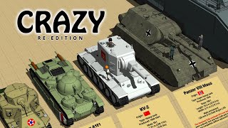 Crazy Looking Tanks Size Comparison 3D [upl. by Hercule]