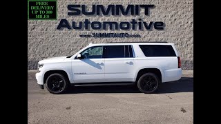 2018 CHEVROLET SUBURBAN LT1 8 PASSENGER LEATHER SUMMIT WHITE WALK AROUND REVIEW 11009 SOLD SUMMIT [upl. by Kinzer418]