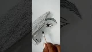 How to draw realistic nose skeching art nose drawingideas shorts [upl. by Atekan]