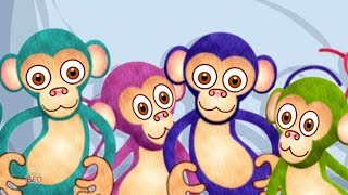 Five Little Monkeys  Nursery Rhymes amp Baby Songs For Children [upl. by Meelas]