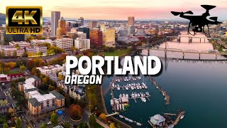 Portland Oregon In 4K By Drone  Amazing View Of Portland Oregon [upl. by Ruomyes]