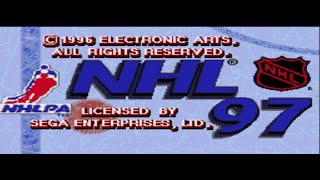 Playing NHL 97 Sega Genesis  Mega Drive [upl. by Ahsieuqal]