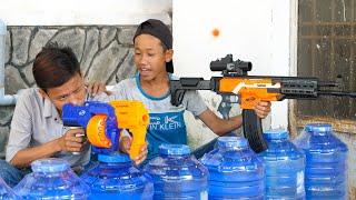 NERF GUN SNIPER GUN BATTLE SHOT 2 [upl. by Almena415]