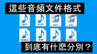 每一種音頻文件格式有什麽分別？ MP3WMAWAVAAC [upl. by Alamak78]