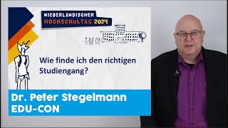 Wie finde ich den richtigen Studiengang  Vortrag Dr Peter Stegelmann [upl. by Malvina]