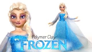 Frozen Elsa Inspired Poseable Doll  Polymer Clay Tutorial [upl. by Jorgensen482]