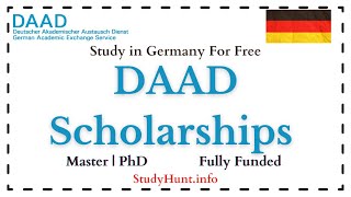 DAAD Scholarship Official Study in Germany 2024 scholarship germany education [upl. by Pomeroy]