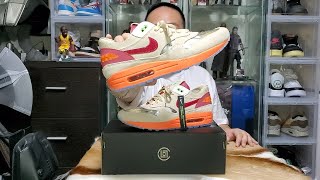 廣東話 CLOT x Nike Air Max 1 quotKiss Of Deathquot 2021 開箱 unboxing  Sizing [upl. by Lunette]