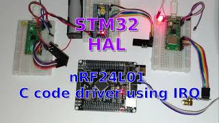 STM32 HAL nRF24L01 C code driver using nRF24L01 IRQ pin [upl. by Jackelyn]