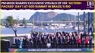 PM Modi shares exclusive visuals of his ‘action packed’ day 1 at G20 Summit in Brazil’s Rio [upl. by Neelyk]