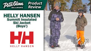 Helly Hansen Summit Insulated Ski Jacket Boys  W2324 Product Review [upl. by Shenan]