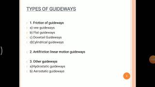 Types of Guideways [upl. by Aiuhsoj]