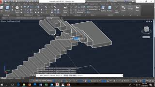 For beginners  How to draw 3D staircase in AutoCAD [upl. by Iolanthe708]