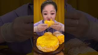 asmr SOFT amp CREAMY CREPE TOWEL MOCHI  Chinese Sweet Cakes Eating shorts asmr mukbang [upl. by Luz755]