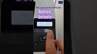 Restore Default Settings HP LaserJet Pro M402dn shorts youtubeshorts hdamstech hp [upl. by Gnuj]