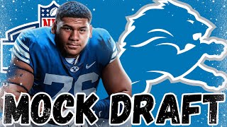 DETROIT LIONS 2024 NFL MOCK DRAFT  TRADE UP FOR QB jk [upl. by Nageem]