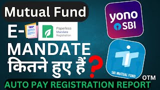 SBI MUTUAL FUND E Mandate Registration kaise dekhe  OTM AUTOPAY Report kaise nikale  Investap App [upl. by Aztiram]