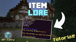 Item Lore Minecraft Bedrock NBT Editing [upl. by Gavin]