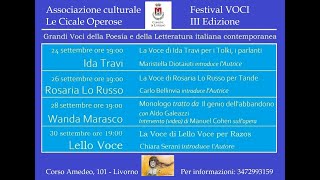 Festival VOCI III Edizione Maristella Diotaiuti introduce Ida Travi [upl. by Attelrahc]