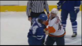 Nate Thompson vs Ryan Hollweg Dec 8 2008 [upl. by Eileen938]