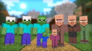 Zombie amp Villager Life Full Animation I  Minecraft Animation [upl. by Aiz]