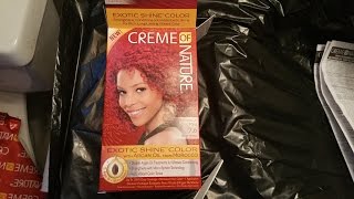 Dyeing Natural Hair Creme of Nature Exotic Shine Color Demo and Review [upl. by Eidoc]