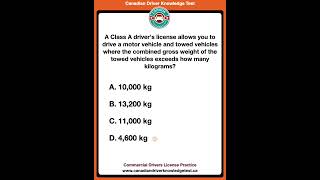 Commercial Drivers License Practice canadiandrivingtest drivingtest drivingexam [upl. by Suhpesoj]