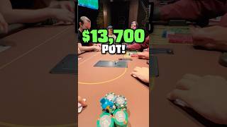 13700 POT with POCKET ACES‼️ poker shorts [upl. by Lorenza659]