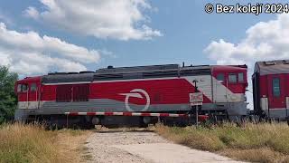 Železničné priecestie Žabokreky nad Nitrou 1 SK PZM1  772024  Slovakia railroad crossing [upl. by Atiuqet]