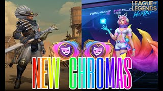 New Chromas Previewing and Buying High Noon Yasuo and Arcade Ahri Chromas Wild Rift Patch 52D [upl. by Killy]