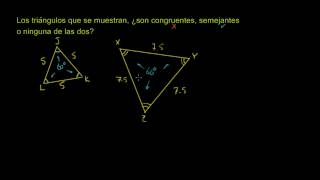 Triángulos congruentes y semejantes [upl. by Refanej]