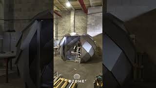 Dzome Geodesic Dome Test Build 1day [upl. by Llerrem]