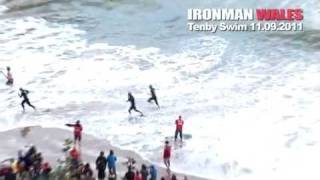 Ironman Wales 38K Tenby Swim  THE BEST BITS [upl. by Dygert]