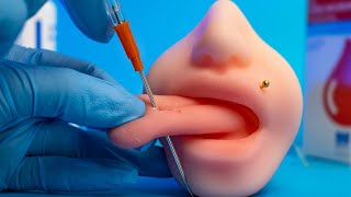 Asmr PONIENDO UN PIERCING en la lengua y boca  ASMR Español  Asmr with Sasha [upl. by Osterhus782]