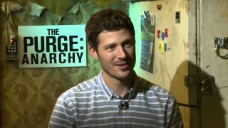 The Purge Anarchy Zach Gilford Official Movie Interview  ScreenSlam [upl. by Mercuri]