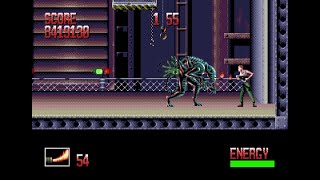 Gameplay snippet  Alien 3  Stage Final Guardian  Mega drive [upl. by Aciram917]