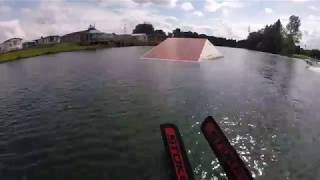 WATERSKIING AT HAZELWOOD SKI WORLD ENGLAND  EDIT [upl. by Kotto508]